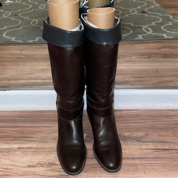 Unisa Shoes 55unisa Brown Leather Riding Boot Poshmark